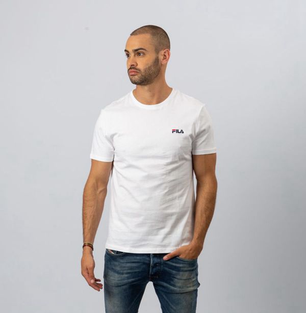 Fila Noose Men's T-Shirts - White,NZ 529-26053